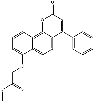 methyl 2-(2-oxo-4-phenylbenzo[h]chromen-7-yl)oxyacetate Struktur