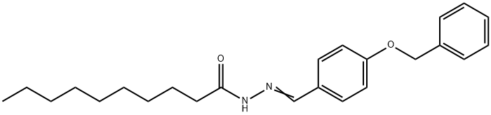 N-[(E)-(4-phenylmethoxyphenyl)methylideneamino]decanamide Struktur