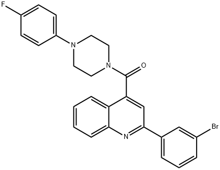 [2-(3-bromophenyl)quinolin-4-yl]-[4-(4-fluorophenyl)piperazin-1-yl]methanone Struktur