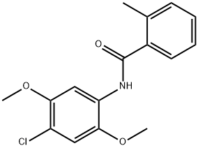 N-(4-chloro-2,5-dimethoxyphenyl)-2-methylbenzamide Struktur