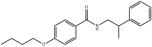 4-butoxy-N-(2-phenylpropyl)benzamide Struktur