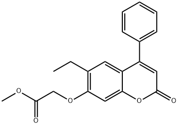 methyl 2-(6-ethyl-2-oxo-4-phenylchromen-7-yl)oxyacetate Struktur