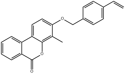 3-[(4-ethenylphenyl)methoxy]-4-methylbenzo[c]chromen-6-one Struktur