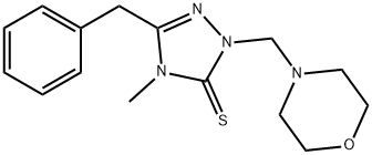 5-benzyl-4-methyl-2-(morpholin-4-ylmethyl)-1,2,4-triazole-3-thione Struktur