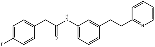 2-(4-fluorophenyl)-N-[3-(2-pyridin-2-ylethyl)phenyl]acetamide Struktur