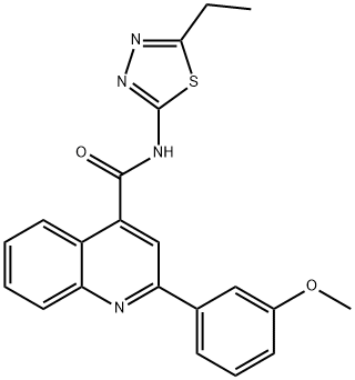 N-(5-ethyl-1,3,4-thiadiazol-2-yl)-2-(3-methoxyphenyl)quinoline-4-carboxamide Struktur