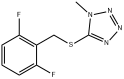 5-[(2,6-difluorophenyl)methylsulfanyl]-1-methyltetrazole Struktur