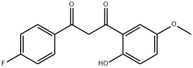 1-(4-fluorophenyl)-3-(2-hydroxy-5-methoxyphenyl)propane-1,3-dione Struktur