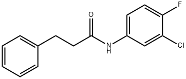 N-(3-chloro-4-fluorophenyl)-3-phenylpropanamide Struktur