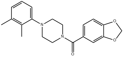 1,3-benzodioxol-5-yl-[4-(2,3-dimethylphenyl)piperazin-1-yl]methanone Struktur