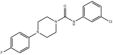 N-(3-chlorophenyl)-4-(4-fluorophenyl)piperazine-1-carboxamide Struktur