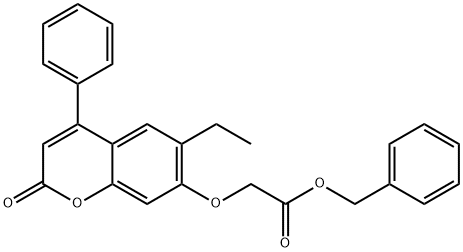 benzyl 2-(6-ethyl-2-oxo-4-phenylchromen-7-yl)oxyacetate Struktur