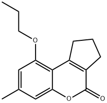 7-methyl-9-propoxy-2,3-dihydro-1H-cyclopenta[c]chromen-4-one Struktur