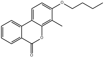 3-butoxy-4-methylbenzo[c]chromen-6-one Struktur