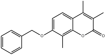 3,4,8-trimethyl-7-phenylmethoxychromen-2-one Struktur