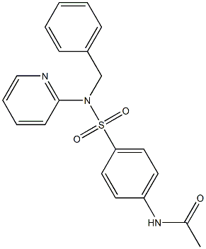 N-[4-[benzyl(pyridin-2-yl)sulfamoyl]phenyl]acetamide Struktur