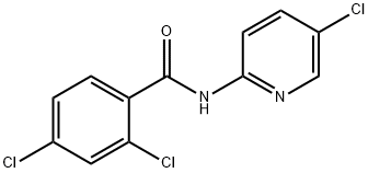 2,4-dichloro-N-(5-chloropyridin-2-yl)benzamide Struktur