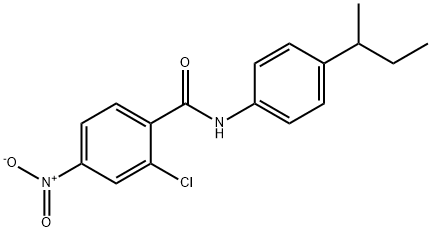 N-(4-butan-2-ylphenyl)-2-chloro-4-nitrobenzamide Struktur