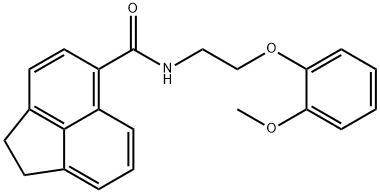 N-[2-(2-methoxyphenoxy)ethyl]-1,2-dihydroacenaphthylene-5-carboxamide Struktur