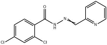 2,4-dichloro-N-[(E)-pyridin-2-ylmethylideneamino]benzamide Struktur