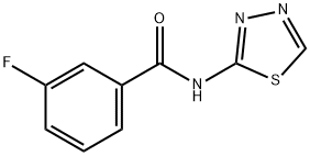 3-fluoro-N-(1,3,4-thiadiazol-2-yl)benzamide Struktur