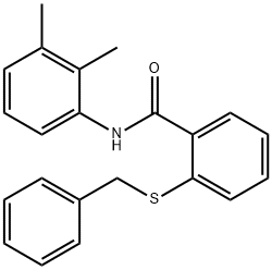 2-benzylsulfanyl-N-(2,3-dimethylphenyl)benzamide Struktur