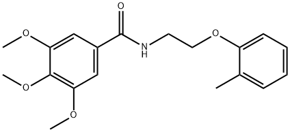 3,4,5-trimethoxy-N-[2-(2-methylphenoxy)ethyl]benzamide Struktur