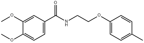 3,4-dimethoxy-N-[2-(4-methylphenoxy)ethyl]benzamide Struktur