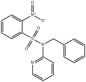 N-benzyl-2-nitro-N-pyridin-2-ylbenzenesulfonamide Struktur