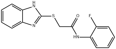 2-(1H-benzimidazol-2-ylsulfanyl)-N-(2-fluorophenyl)acetamide Struktur