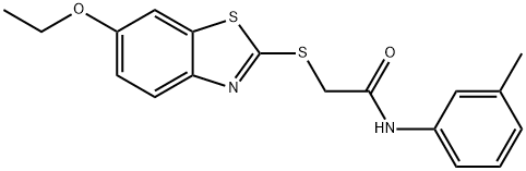 2-[(6-ethoxy-1,3-benzothiazol-2-yl)sulfanyl]-N-(3-methylphenyl)acetamide Struktur