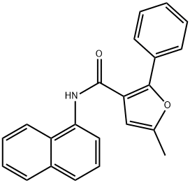 5-methyl-N-naphthalen-1-yl-2-phenylfuran-3-carboxamide Struktur