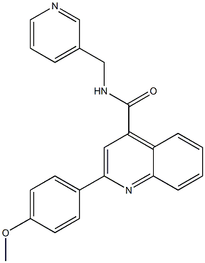 2-(4-methoxyphenyl)-N-(pyridin-3-ylmethyl)quinoline-4-carboxamide Struktur