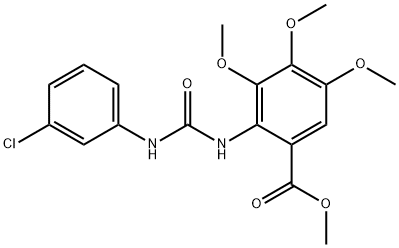 methyl 2-[(3-chlorophenyl)carbamoylamino]-3,4,5-trimethoxybenzoate Struktur