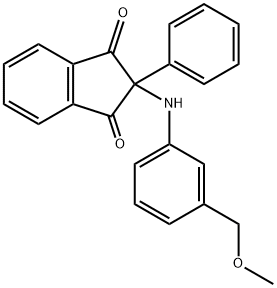 2-[3-(methoxymethyl)anilino]-2-phenylindene-1,3-dione Struktur