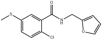 2-chloro-N-(furan-2-ylmethyl)-5-methylsulfanylbenzamide Struktur