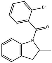 (2-bromophenyl)-(2-methyl-2,3-dihydroindol-1-yl)methanone Struktur