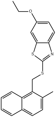 6-ethoxy-2-[(2-methylnaphthalen-1-yl)methylsulfanyl]-1,3-benzothiazole Struktur