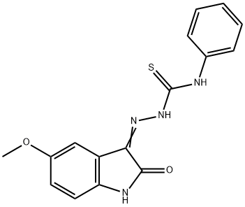 1-[(5-methoxy-2-oxoindol-3-yl)amino]-3-phenylthiourea Struktur