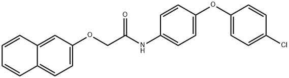 N-[4-(4-chlorophenoxy)phenyl]-2-naphthalen-2-yloxyacetamide Struktur