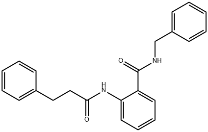 N-benzyl-2-(3-phenylpropanoylamino)benzamide Struktur