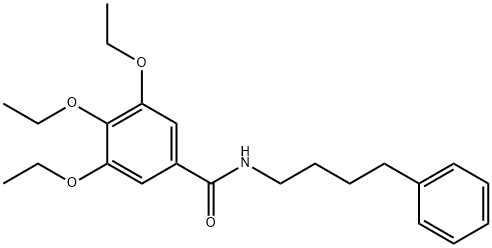 3,4,5-triethoxy-N-(4-phenylbutyl)benzamide Struktur