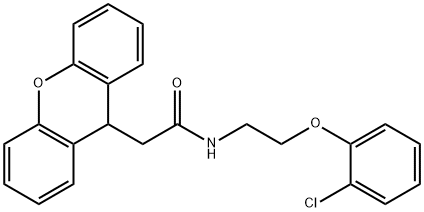 N-[2-(2-chlorophenoxy)ethyl]-2-(9H-xanthen-9-yl)acetamide Struktur