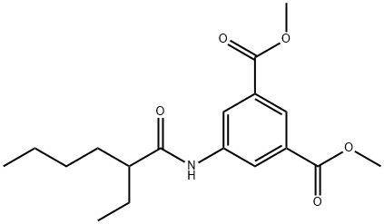 dimethyl 5-(2-ethylhexanoylamino)benzene-1,3-dicarboxylate Struktur