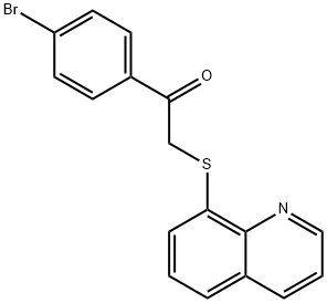 1-(4-bromophenyl)-2-quinolin-8-ylsulfanylethanone Struktur