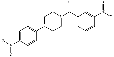 (3-nitrophenyl)-[4-(4-nitrophenyl)piperazin-1-yl]methanone Struktur