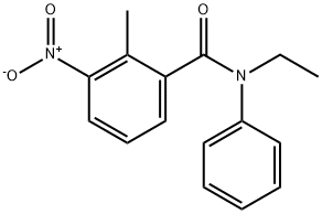 N-ethyl-2-methyl-3-nitro-N-phenylbenzamide Struktur