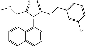 3-[(3-bromophenyl)methylsulfanyl]-5-(methoxymethyl)-4-naphthalen-1-yl-1,2,4-triazole Struktur