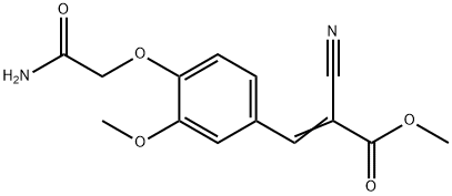 methyl (E)-3-[4-(2-amino-2-oxoethoxy)-3-methoxyphenyl]-2-cyanoprop-2-enoate Struktur