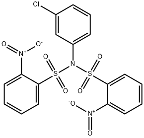 N-(3-chlorophenyl)-2-nitro-N-(2-nitrophenyl)sulfonylbenzenesulfonamide Struktur